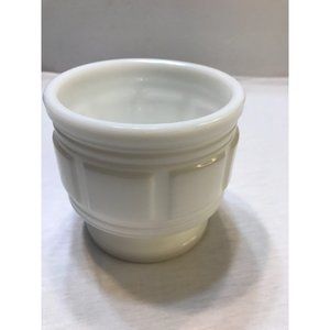 Vintage 1950’s Randall milk glass pedestal  vase bowl planter.